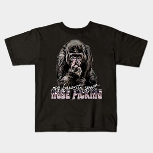 Gorilla Nose Picking Kids T-Shirt